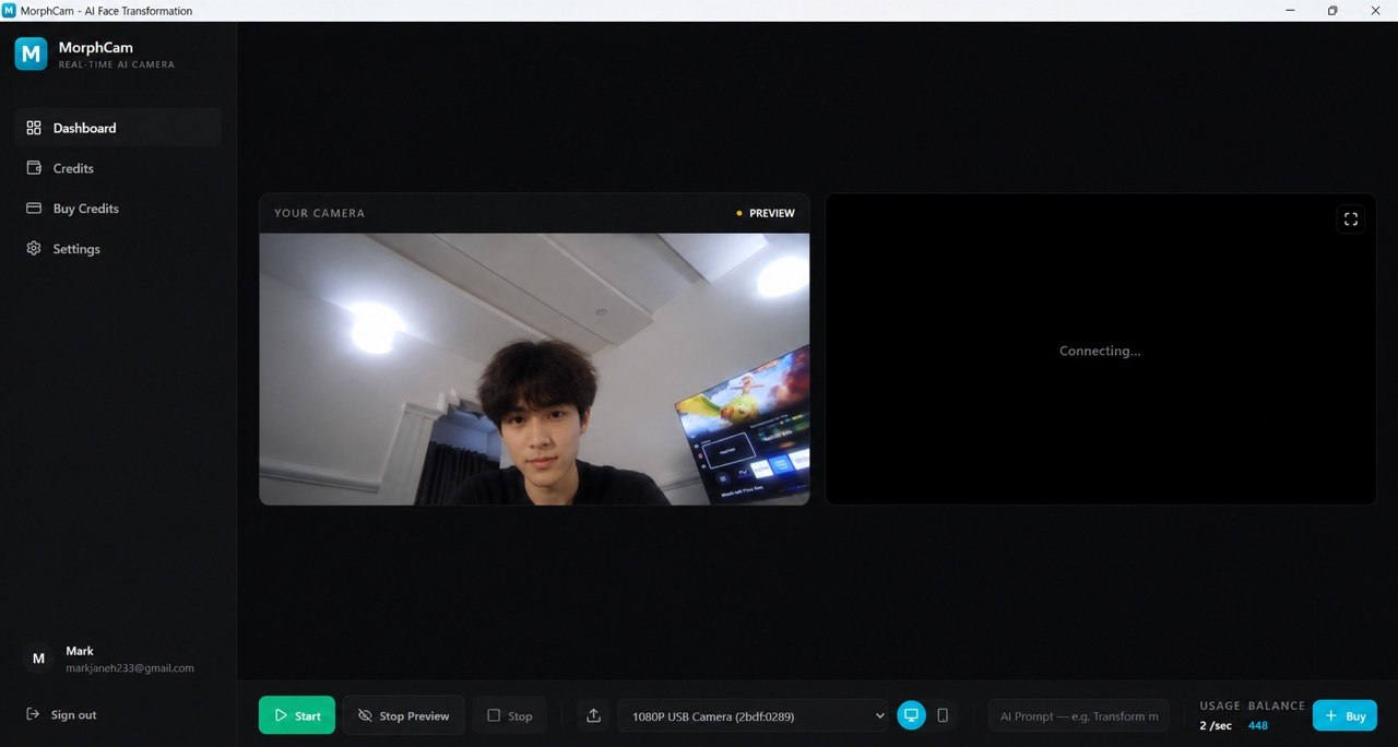 MorphCam preview mode